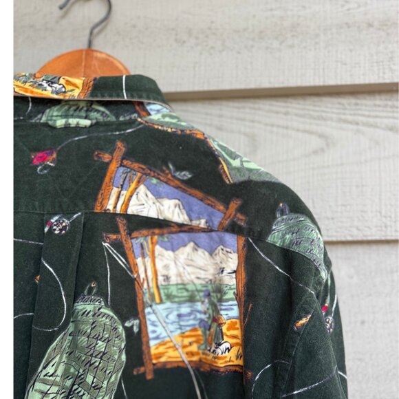 Tommy Hilfiger Fishing Print Sueded Flannel M - Picture 5 of 10